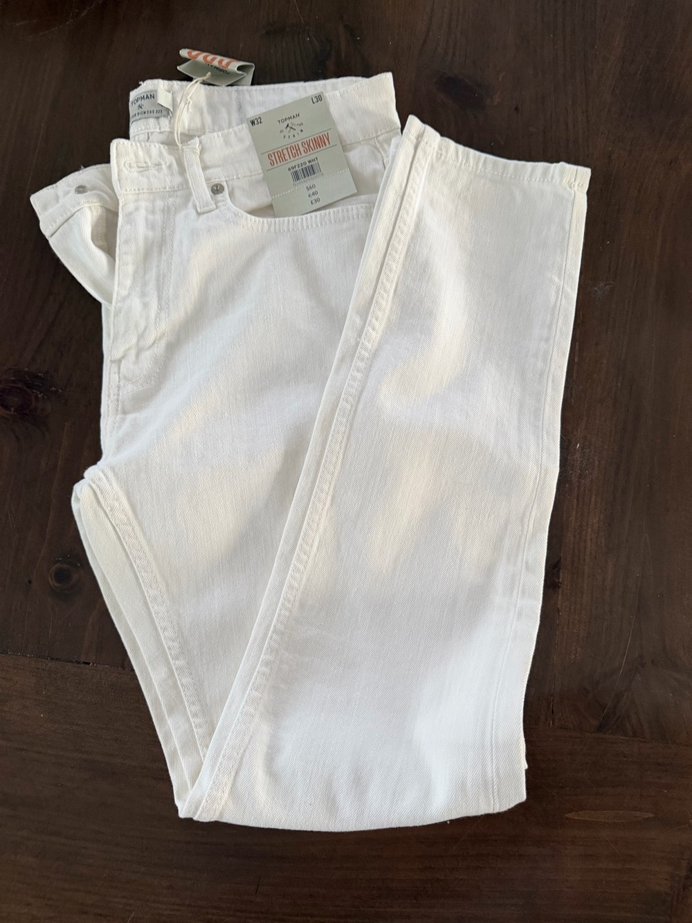 Topman White Stretch Skinny Jeans